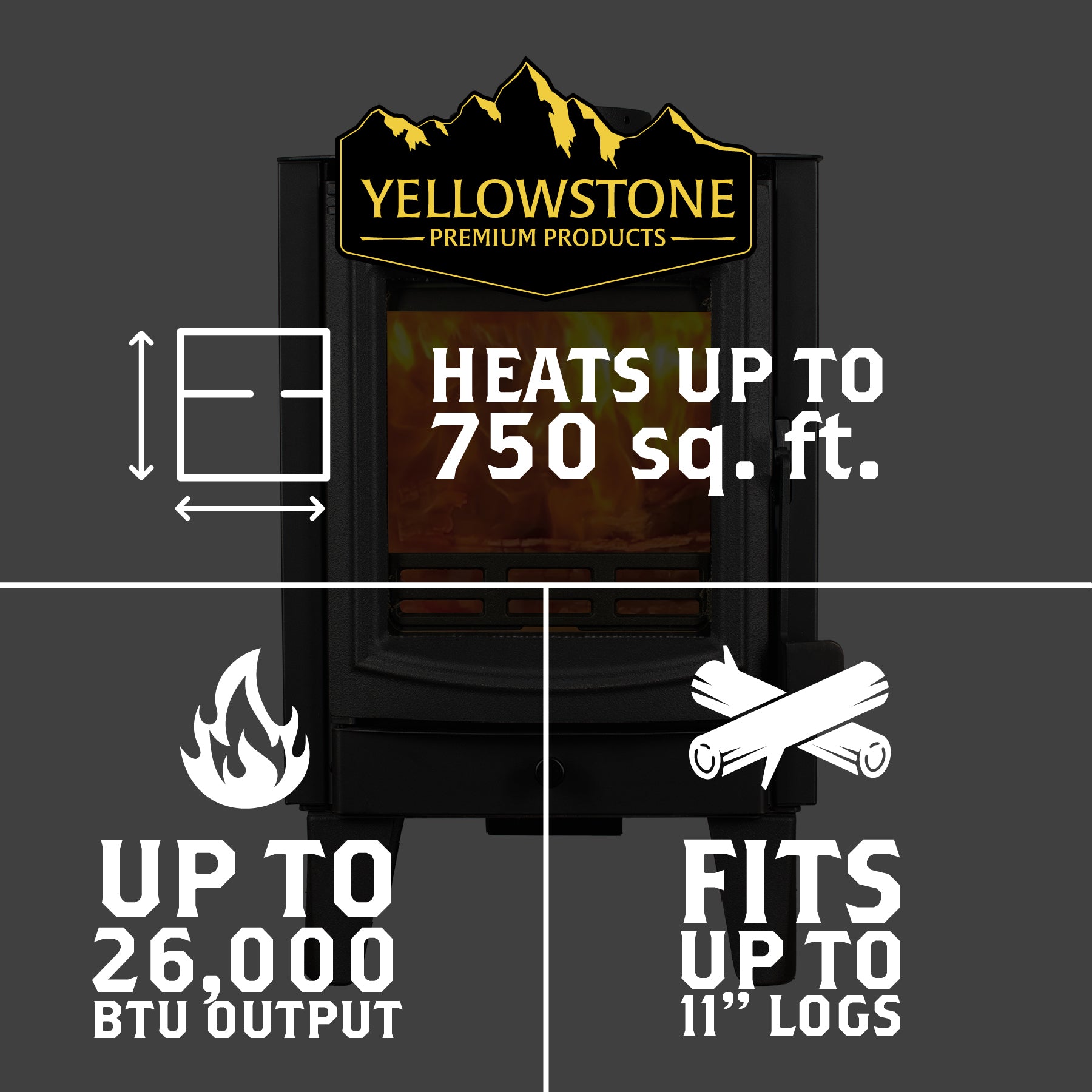 AW520E: Yellowstone Wood Stove (Tiny Wood Stove)