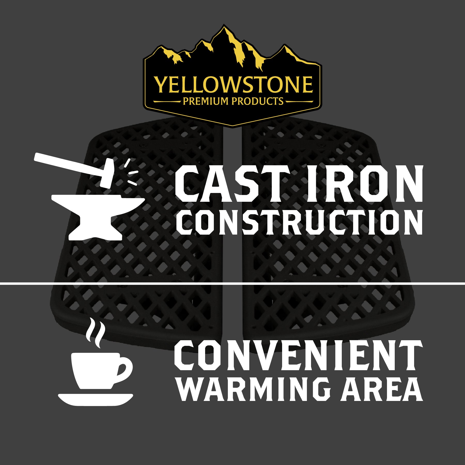 YS1261DST: Cast Iron Dual Side Tables for YS1261E