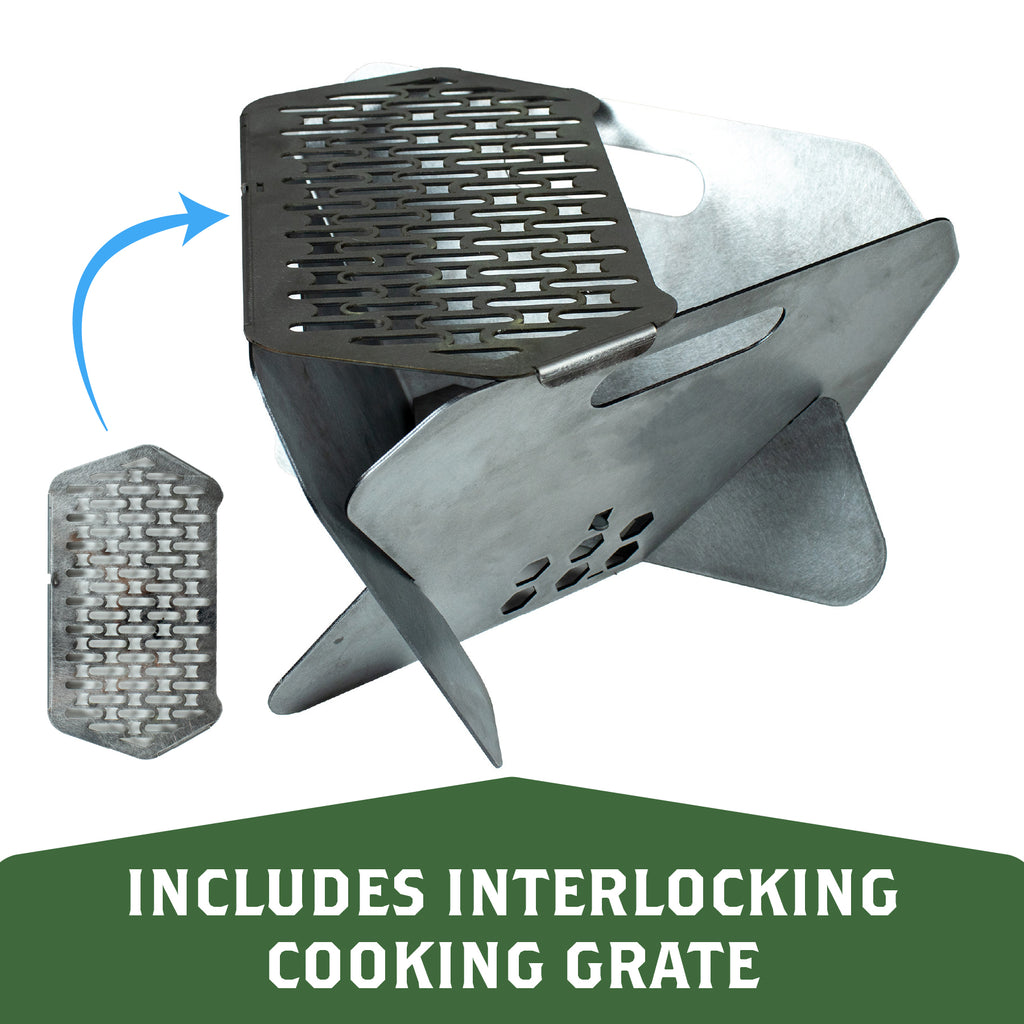 YS14TP: 14" Knockdown Fire-pit with Cooking Grate