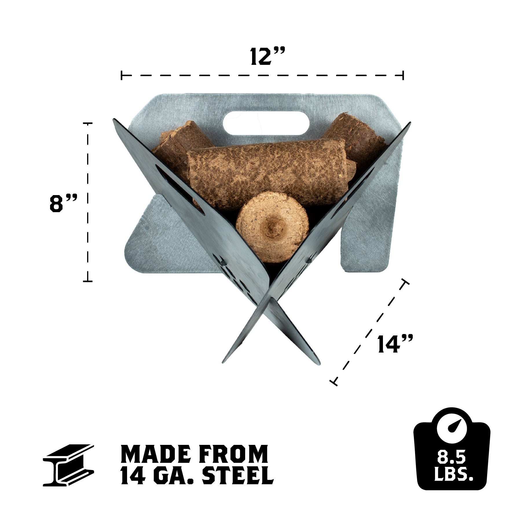 YS14TP: 14" Knockdown Fire-pit with Cooking Grate