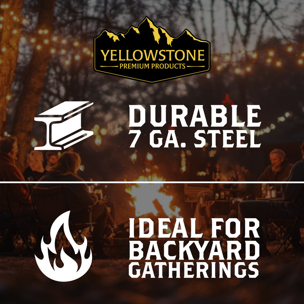 YS19VP: 19" Portable Collapsible Rectangular Fire Pit
