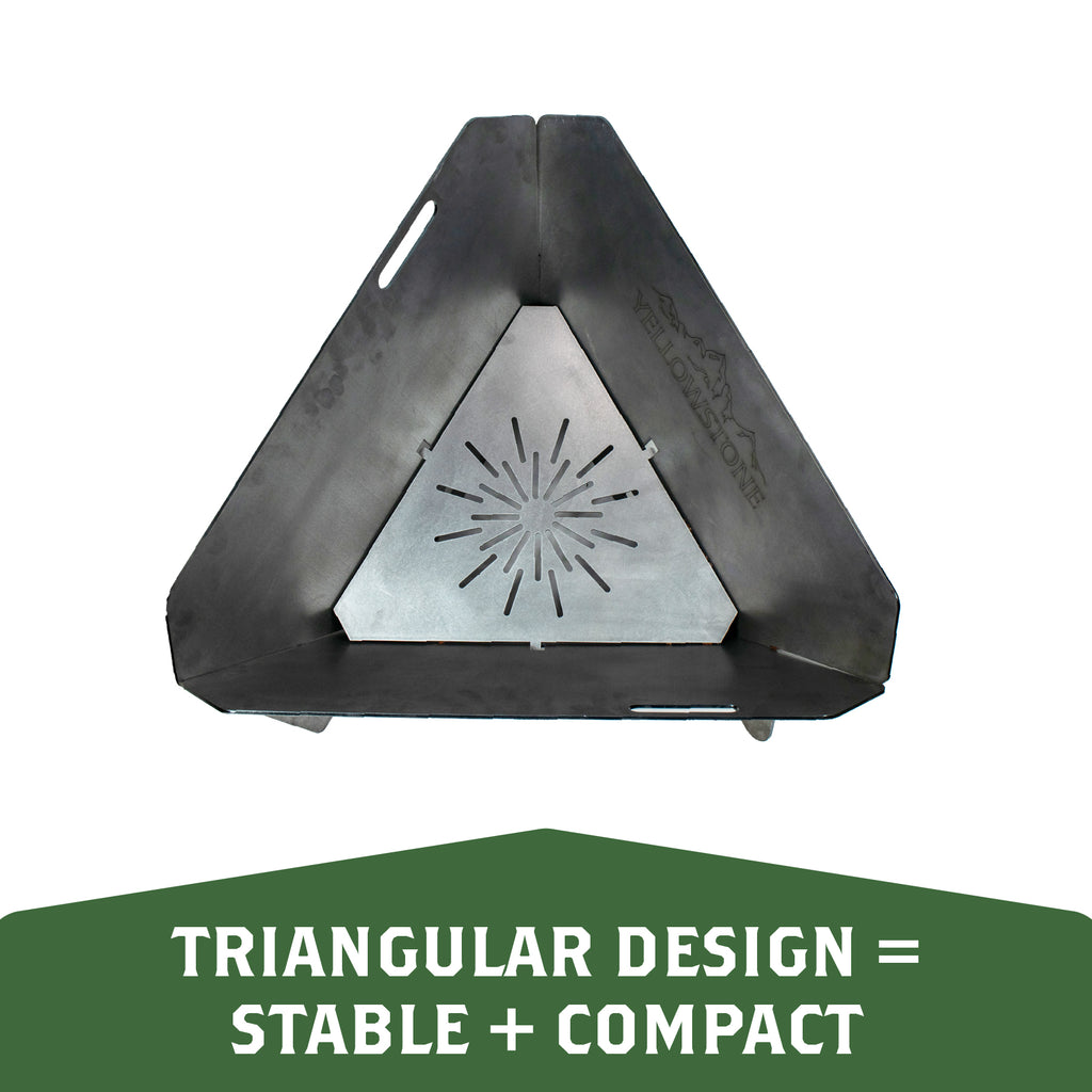 YS23TP: 23" Portable Collapsible Triangular Fire Pit