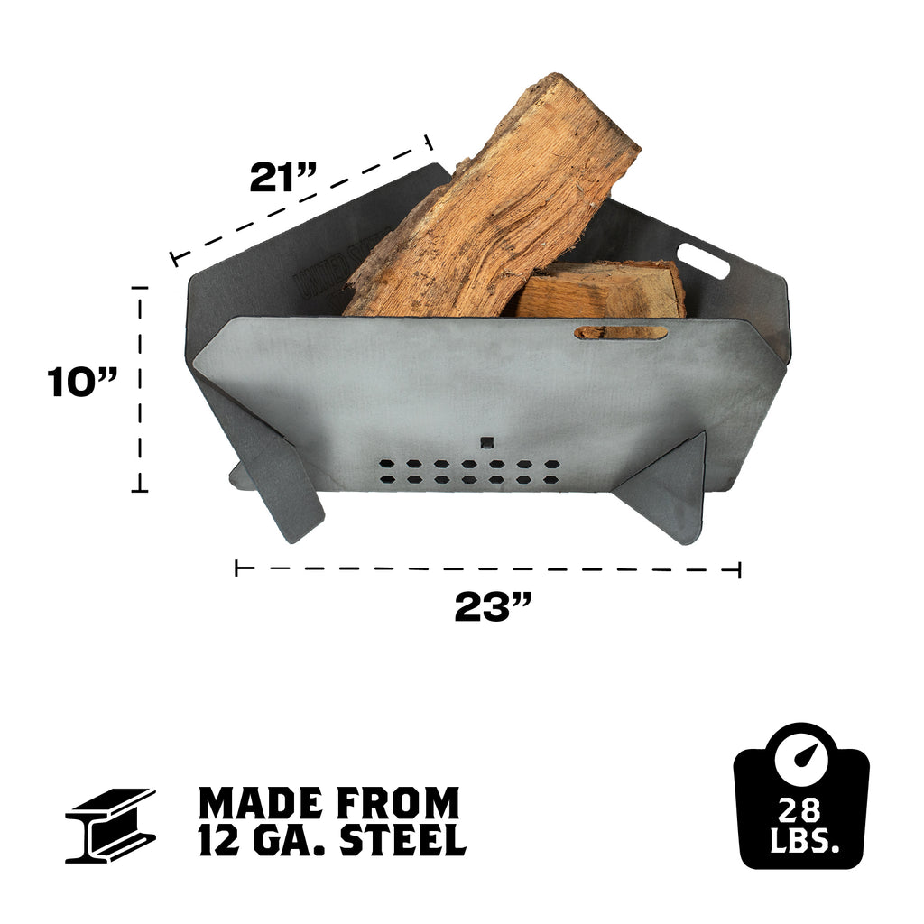 YS23TP: 23" Portable Collapsible Triangular Fire Pit