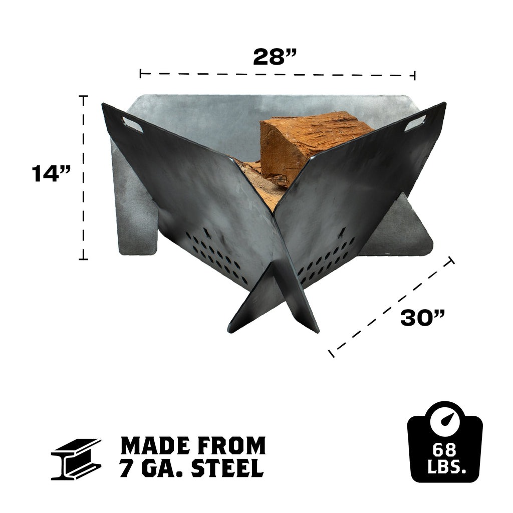 YS30TP: 30" Portable Collapsible Triangular Fire Pit