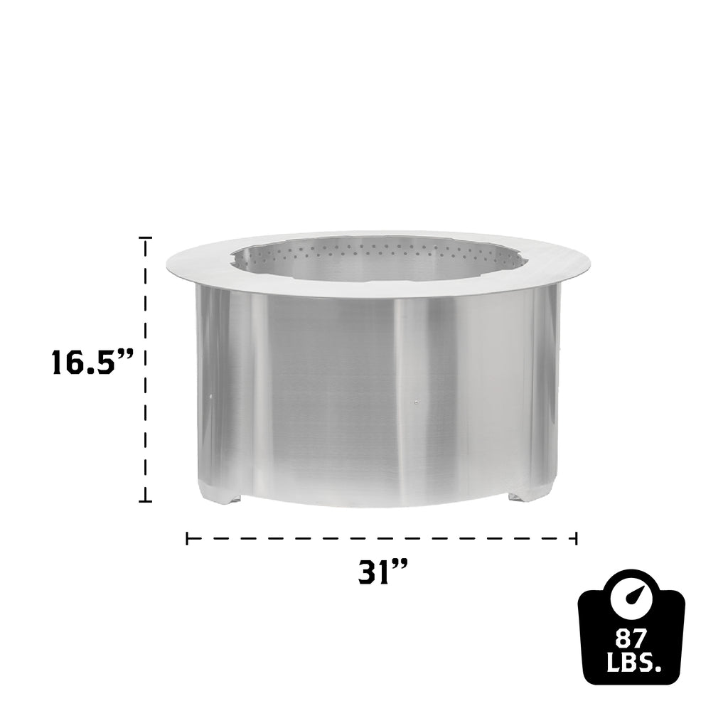 YSSLP31: Smokeless Wood Burning Fire Pit with Ash Shovel – 31 Inch