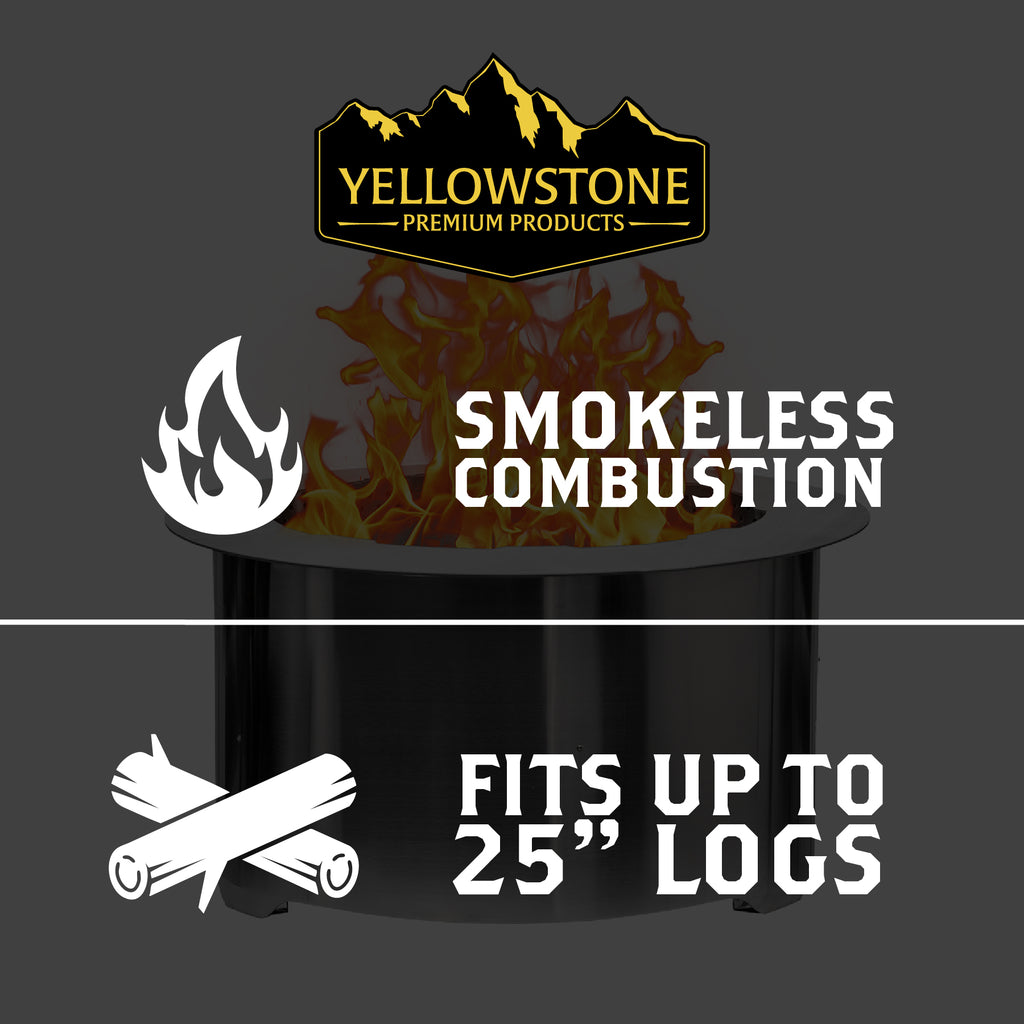 YSSLP31: Smokeless Wood Burning Fire Pit with Ash Shovel – 31 Inch
