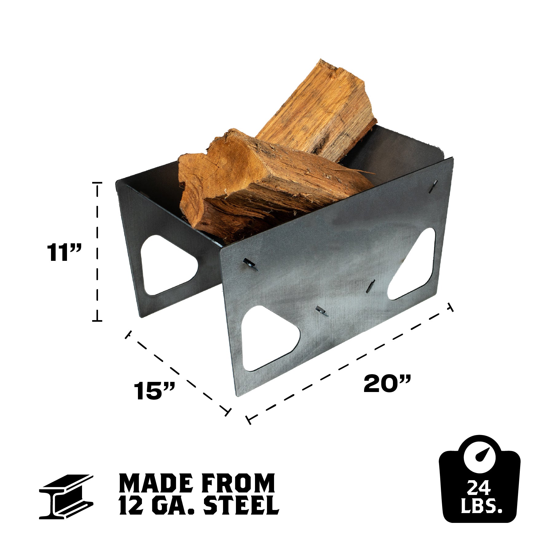 YS15VP: 15" Portable Collapsible Rectangular Fire Pit